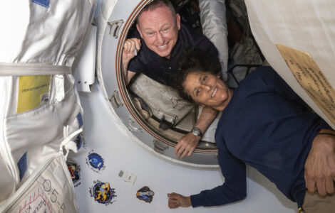 Who are the NASA astronauts who have been stuck in space for 9 months?